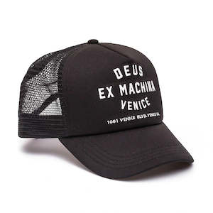 Motorcycle Casual Wear: Deus Venice Address Trucker - Black