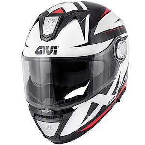 Helmet: Givi HX23 Modular Flip Face Helmet - black/red