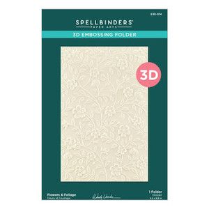 Spellbinders 3D Embossing Folder From The Garden Collection Flowers and Foliage