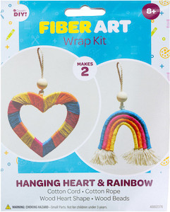 CousinDIY Fiber Art Kit - Heart and Rainbow