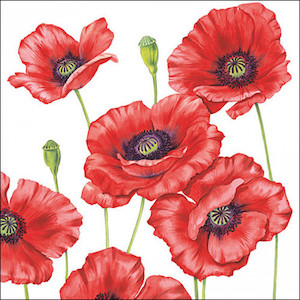 Ambiente Mixed Romantic Poppy 33 x33 cm Napkin