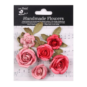 Little Birdie Foina Precious Pink Paper Flowers 8/Pkg