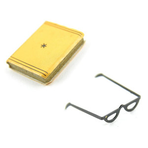 Miniature Book with Glassses