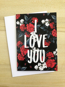 Products: I Love You Card Red Roses