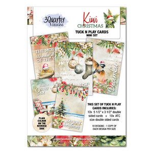 3Quarter Designs Kiwi Christmas Tuck 'n' Play Cards