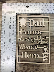 Dad Words Set Chipboard