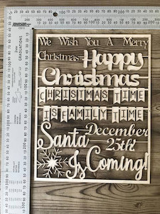 Christmas Words Set-Chipboard