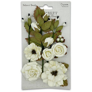 49 And Market Paper Flowers Natures Bounty Cream