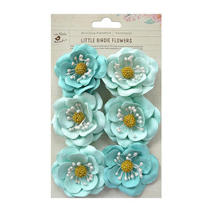 Little Birdie Paper Flowers- Veronica Arctic Ice