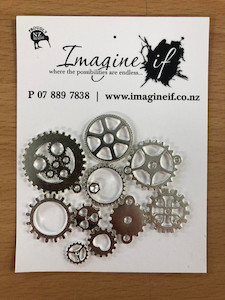 Assorted metal Cogs