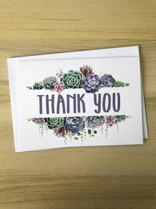 Storm Stationery Thank You Succulents