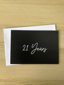 Products: Congratulations 21 Years Card Black