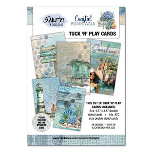 3Quarter Designs Coastal Boardwalk Tuck 'n' Play Cards