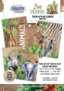 3Quarter Designs Zoo Encounter Tuck 'n' Play Cards