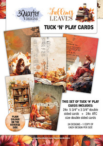 3Quarter Designs Falling Leaves Tuck 'n' Play Cards