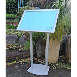 Silver A2 Menu / Poster Display Stand Twin Suppports