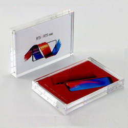 Magnetic Acrylic 6" x 4 " POS Display Blocks