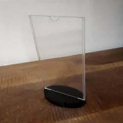 MENU / TABLE TALKER DLE Black Oval Base