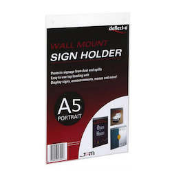 A5  Portrait Acrylic Sleeve with holes screw mounting