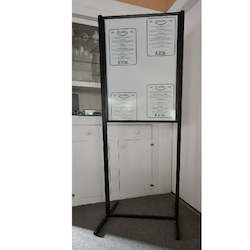 A1 Top Insert Black Poster Stand / Retail Sign Holder