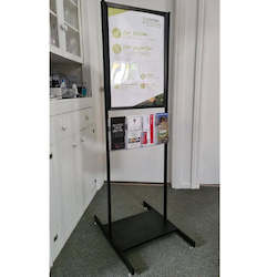 A2 Black Poster Stand, Optional DLE Leaflet Holders,