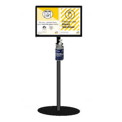 Freestanding Upright A3 Entrance Display With Hand Sanitizer Bottle Holder