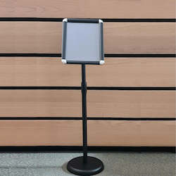 Freestanding Black A4 Adjustable Snap Frame Display Stand - Portrait / Landscape