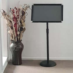 Freestanding Black A3 Adjustable Snap Frame Display Stand - Portrait / Landscape