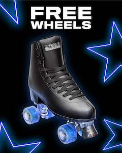 Black Rollerskates + Free Light Up Wheels