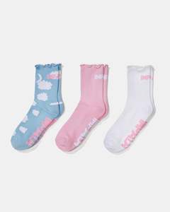 Impala Everyday Frill Sock 3 Pack - Starbright