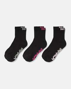 Impala Everyday Socks 3 Pack - Black