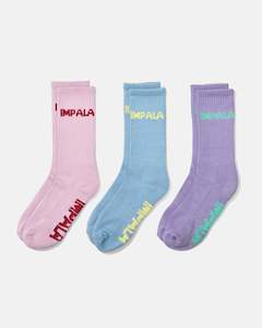 Impala Skate Socks 3 Pack - Pastel