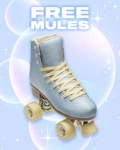 Skateboards: Sky Blue Rollerskate + Free Mules