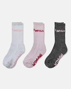 Impala Skate Socks 3 Pack - Sparkle