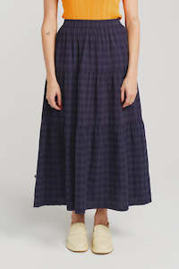 Clara Skirt - Navy Check