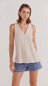 Alba Tunic Vest - Natural Marle