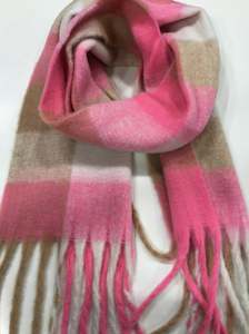 Millie Fringe Ombre Scarf - Pink