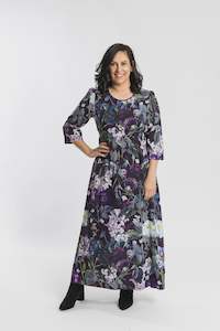 Pleated Dress - Blooming Purple