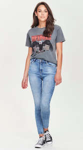 Junkfood Jeans: Grace Jeans - Blue No Rips