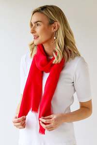 Plain Scarf - Raspberry Red