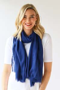 Plain Scarf  - Navy