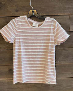 Sumner Tee - Pink/White Scallop