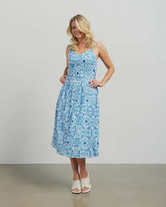 Isabelle Dress-Blue Willow