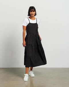 Et Alia: Macey Pinafore Dress - Black Plaid