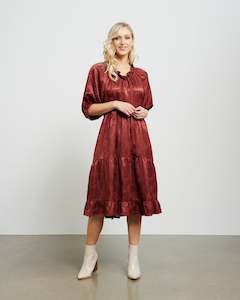 Loulou Dress - Scoria Jacquard