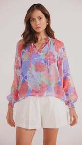 Belle L/S Blouse -Spring Bloom