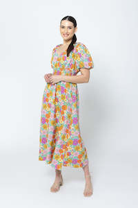 Skilful Midi Dress -Summer Bouquet