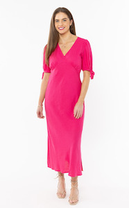 Smart Dress -Hot Pink Linen