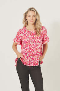 Madelaine Top - Berry Print