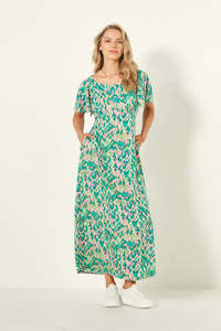 Sylvia Dress -Teal Print